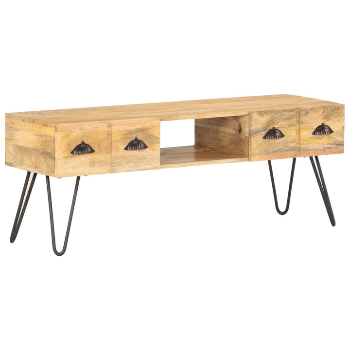 Tv-Bänk 120X35X45 Cm Massivt Mangoträ