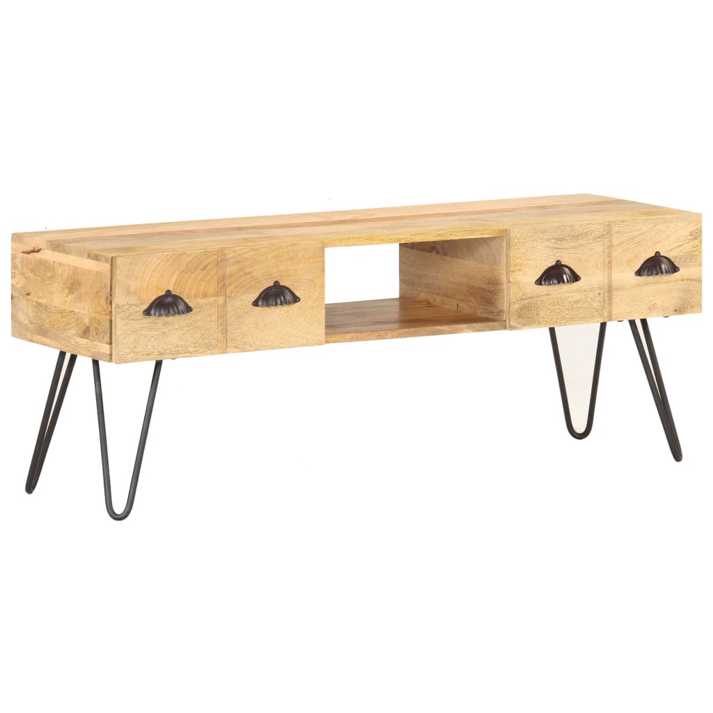 Tv-Bänk 120X35X45 Cm Massivt Mangoträ
