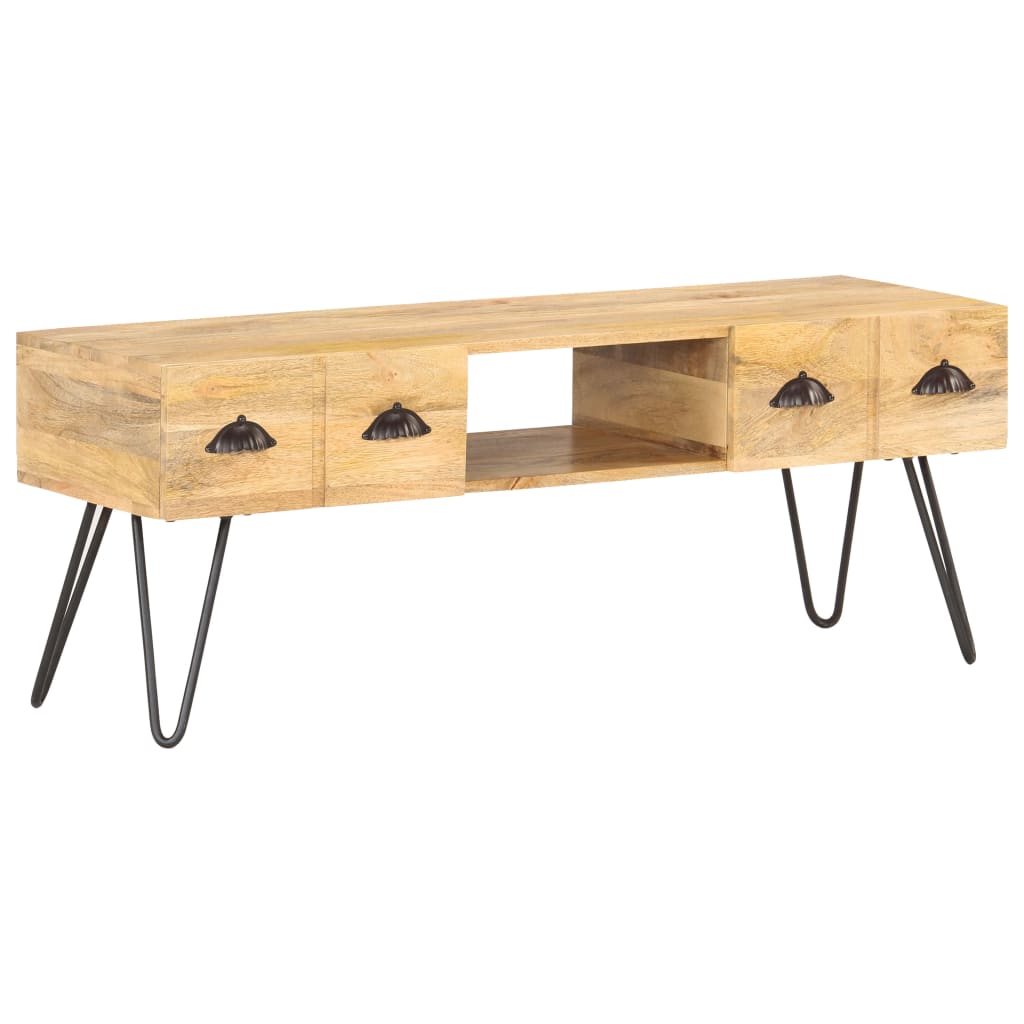 Tv-Bänk 120X35X45 Cm Massivt Mangoträ