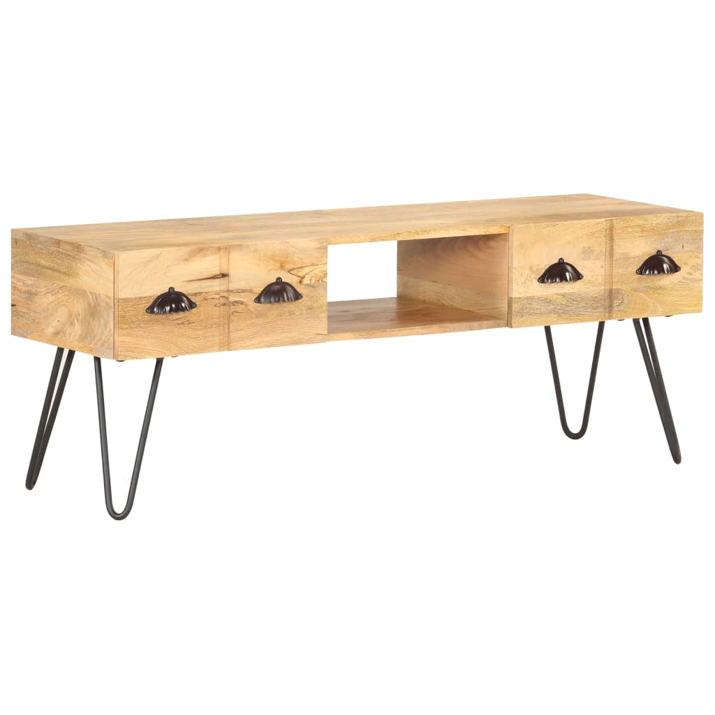 Tv-Bänk 120X35X45 Cm Massivt Mangoträ