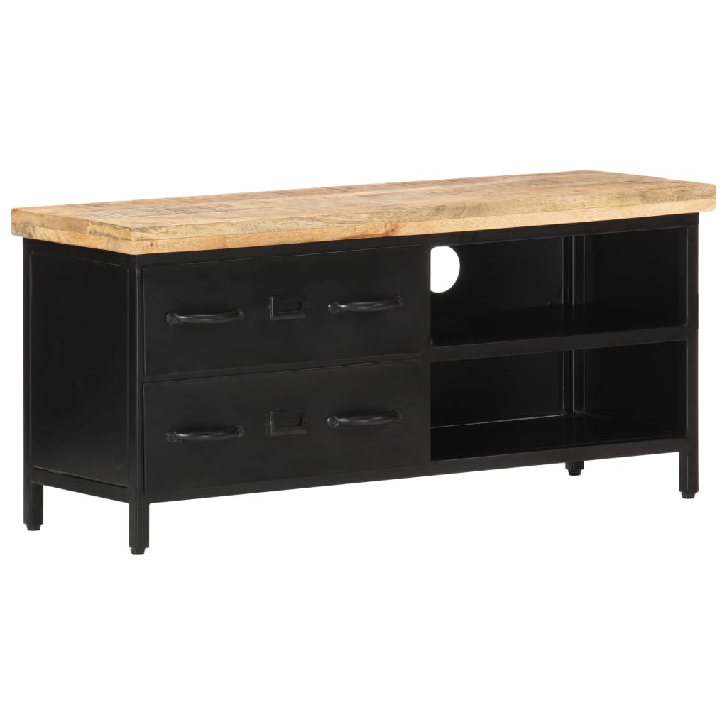 Tv-Bänk 90X30X41 Cm Grovt Mangoträ