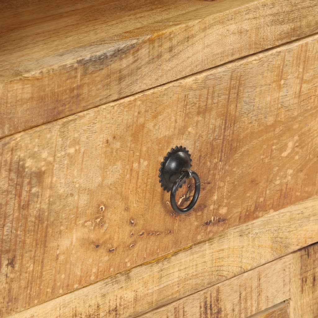 Högskåp 45X32X110 Cm Grovt Mangoträ