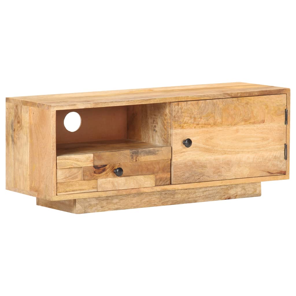 Tv-Bänk 90X30X35 Cm Massivt Mangoträ