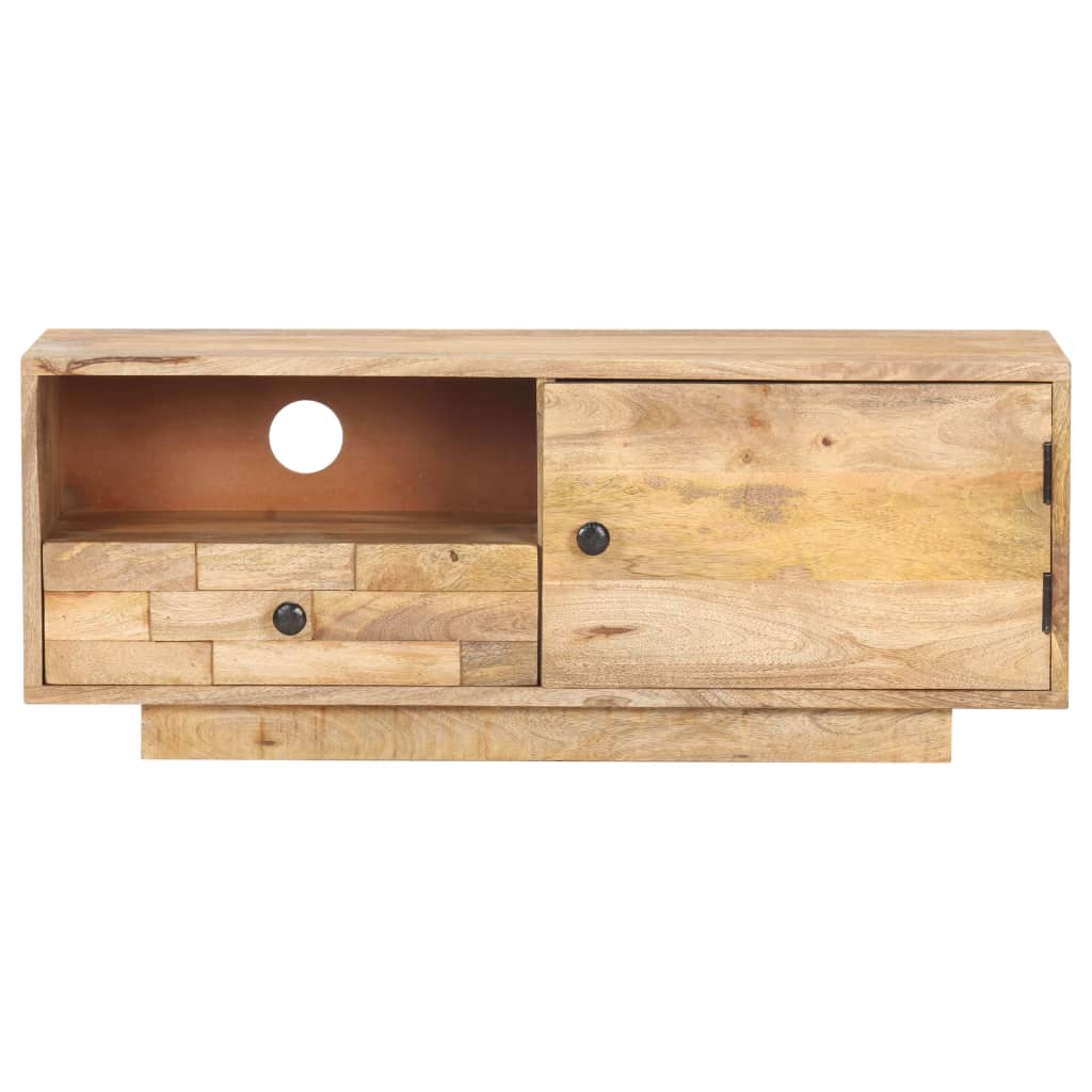 Tv-Bänk 90X30X35 Cm Massivt Mangoträ