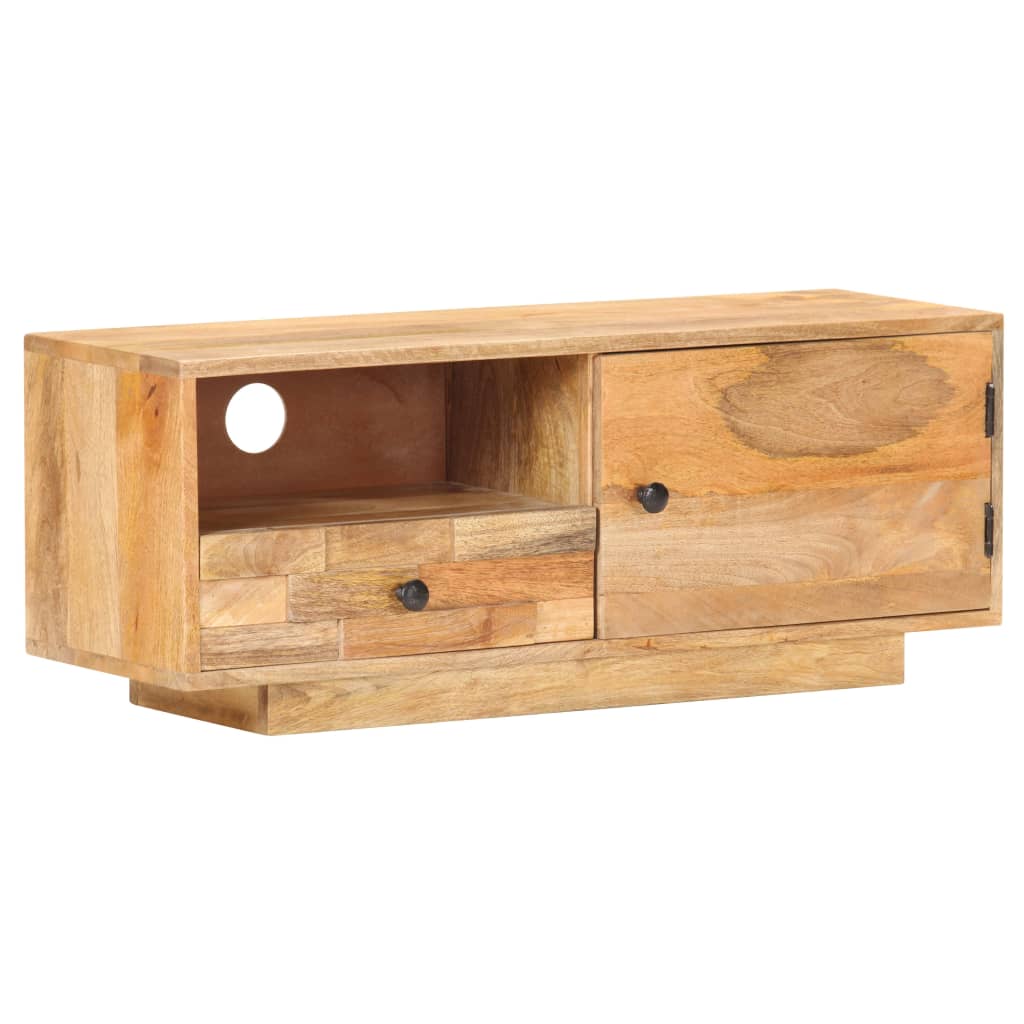Tv-Bänk 90X30X35 Cm Massivt Mangoträ