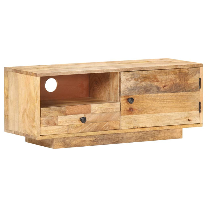 Tv-Bänk 90X30X35 Cm Massivt Mangoträ