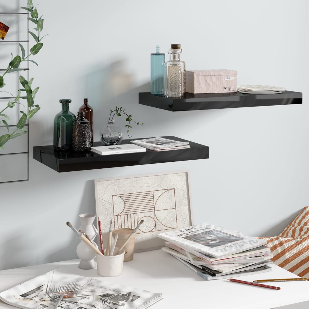 Svävande Vägghylla 90X23,5X3,8 Cm Mdf