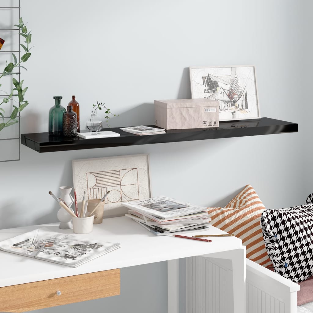 Svävande Vägghylla 90X23,5X3,8 Cm Mdf