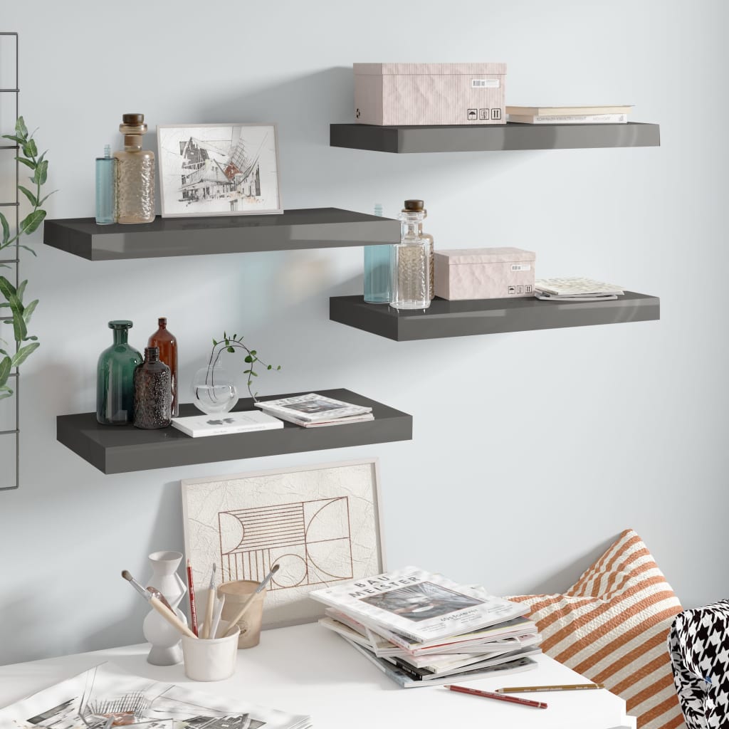 Svävande Vägghylla 90X23,5X3,8 Cm Mdf