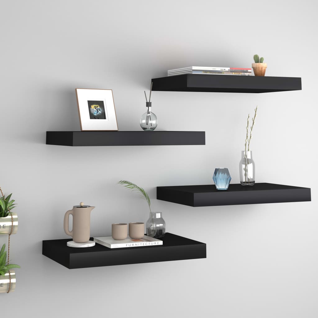 Svävande Vägghylla 90X23,5X3,8 Cm Mdf