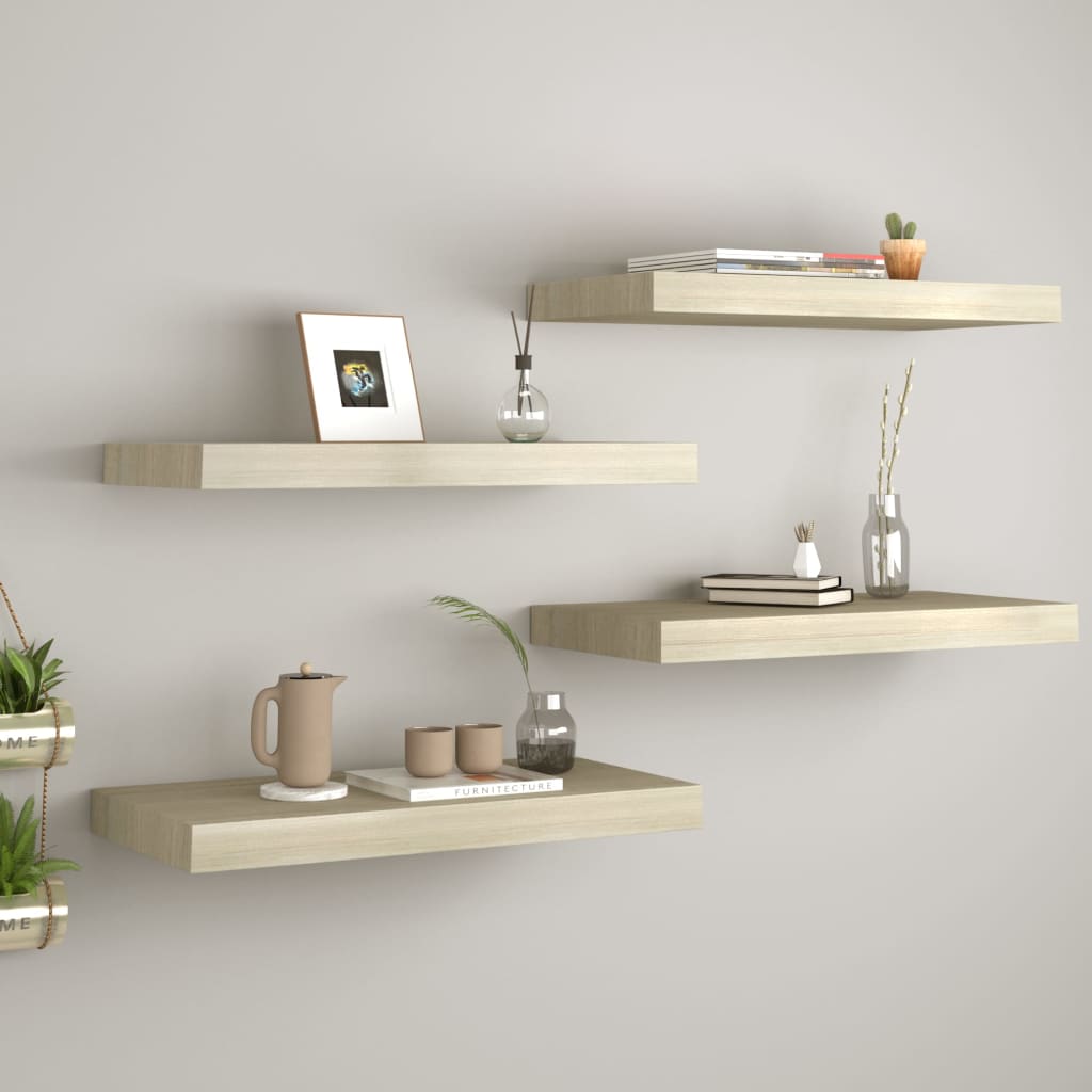 Svävande Vägghylla 90X23,5X3,8 Cm Mdf