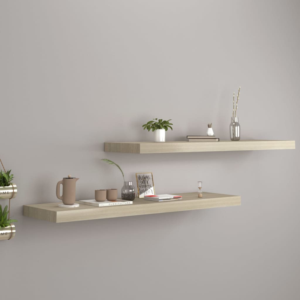 Svävande Vägghylla 90X23,5X3,8 Cm Mdf