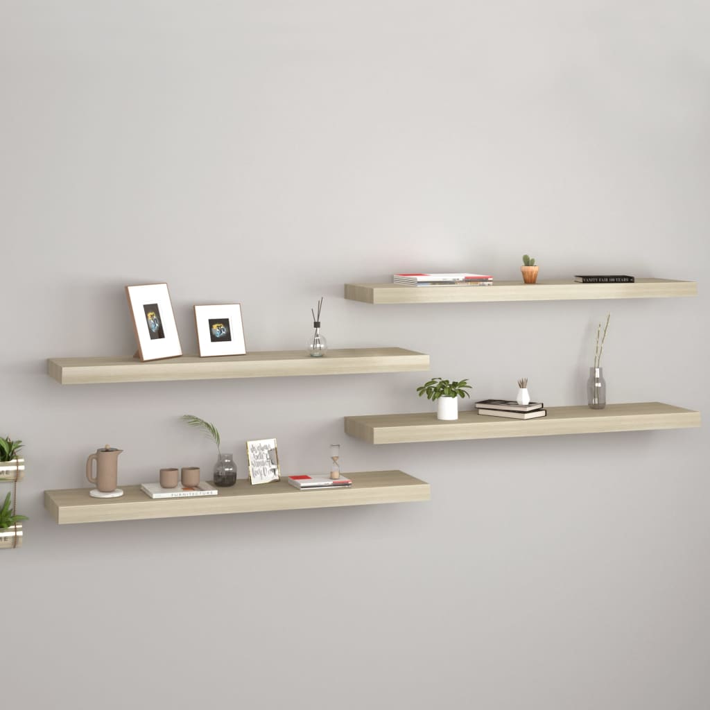 Svävande Vägghylla 90X23,5X3,8 Cm Mdf