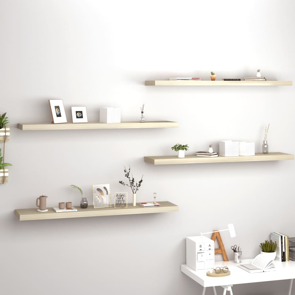 Svävande Vägghylla 90X23,5X3,8 Cm Mdf
