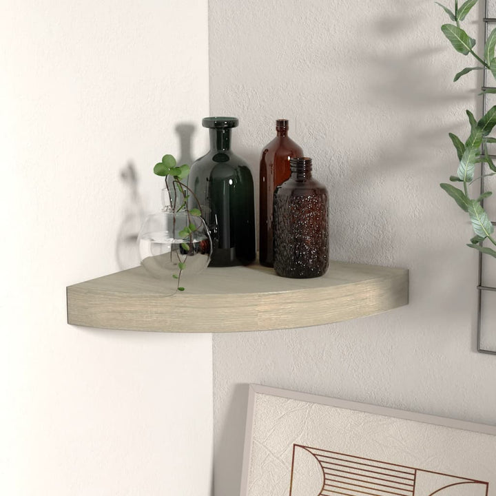 Flytande Hörnhyllor 2 St Högglansvit 25X25X3,8 Cm Mdf