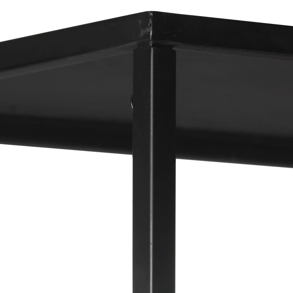 Bokhylla 60X35X180 Cm Grovt Mangoträ Och Järn