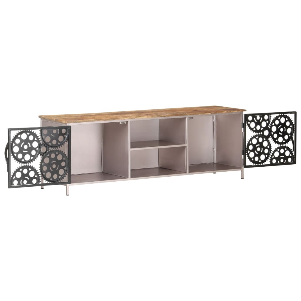 Tv-Bänk 120X30X40 Cm Grovt Mangoträ