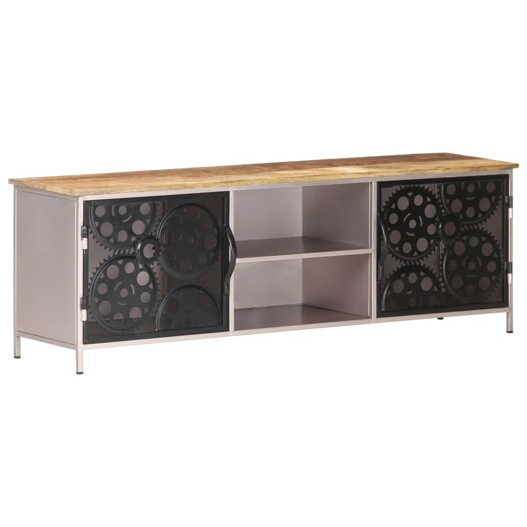Tv-Bänk 120X30X40 Cm Grovt Mangoträ