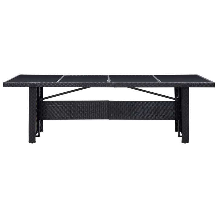 Trädgårdsbord 240X90X74 Cm Konstrotting Och Glas