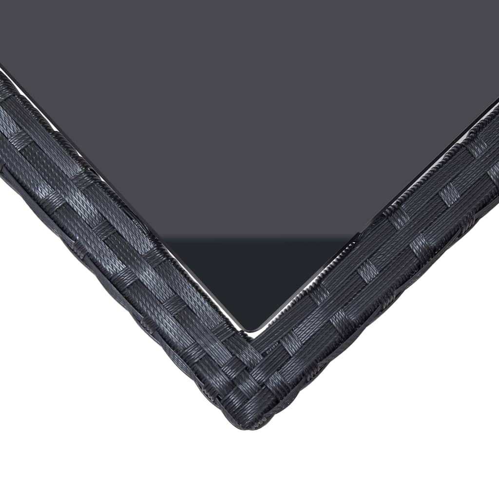 Trädgårdsbord 240X90X74 Cm Konstrotting Och Glas