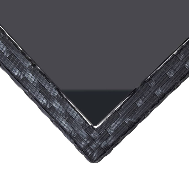 Trädgårdsbord 240X90X74 Cm Konstrotting Och Glas