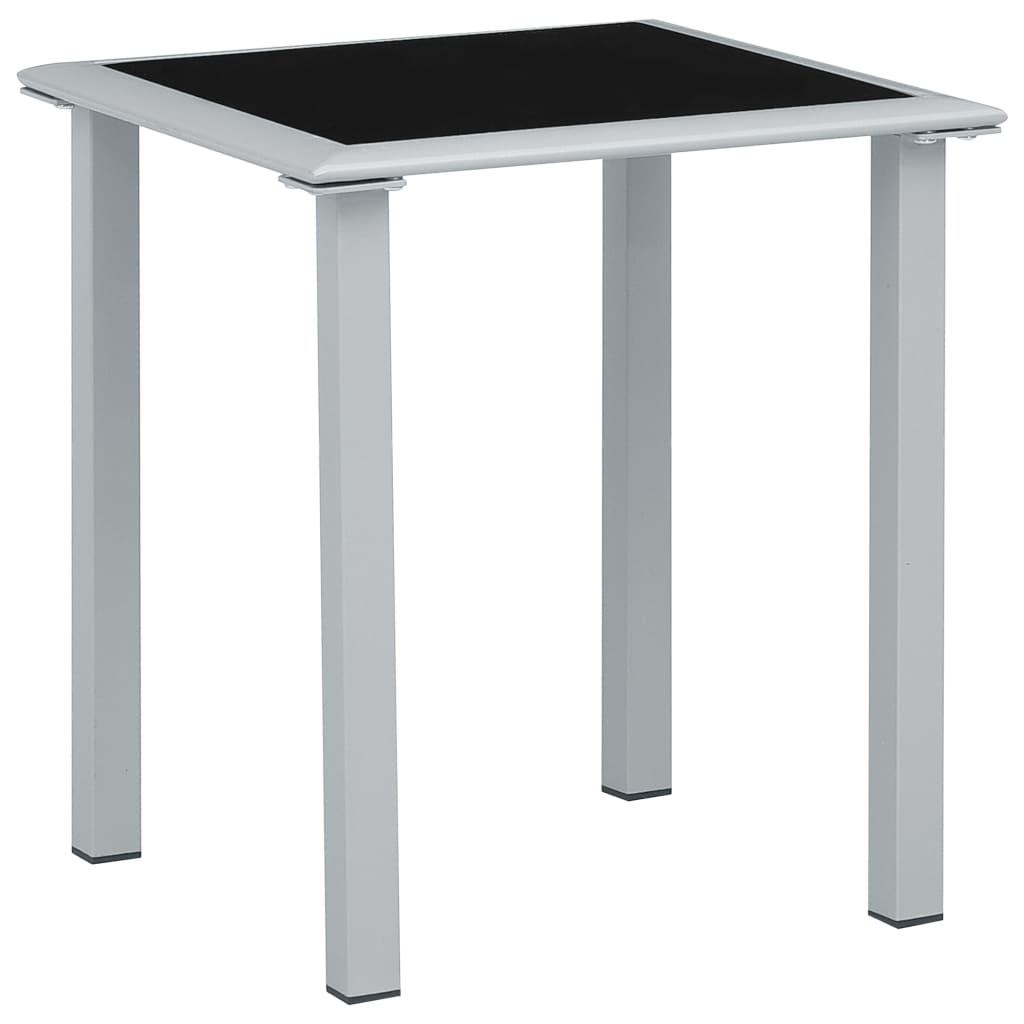 Solsängar 2 St Med Bord Aluminium Svart