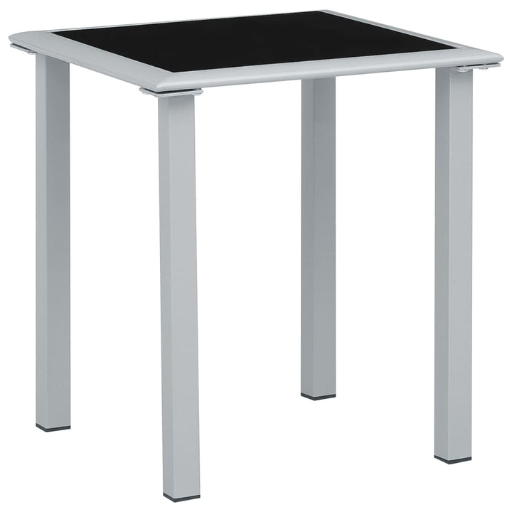 Solsängar 2 St Med Bord Aluminium Svart