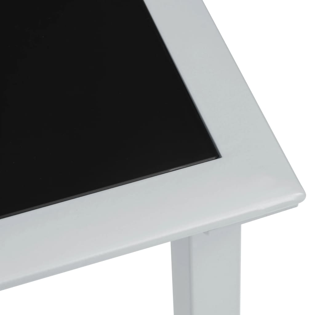 Solsängar 2 St Med Bord Aluminium Gräddvit