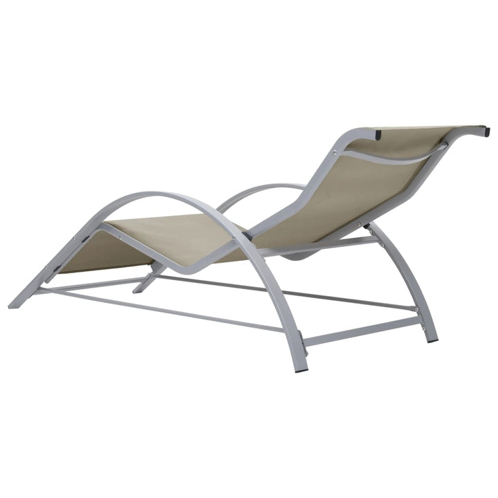 Solsängar 2 St Med Bord Aluminium Gräddvit