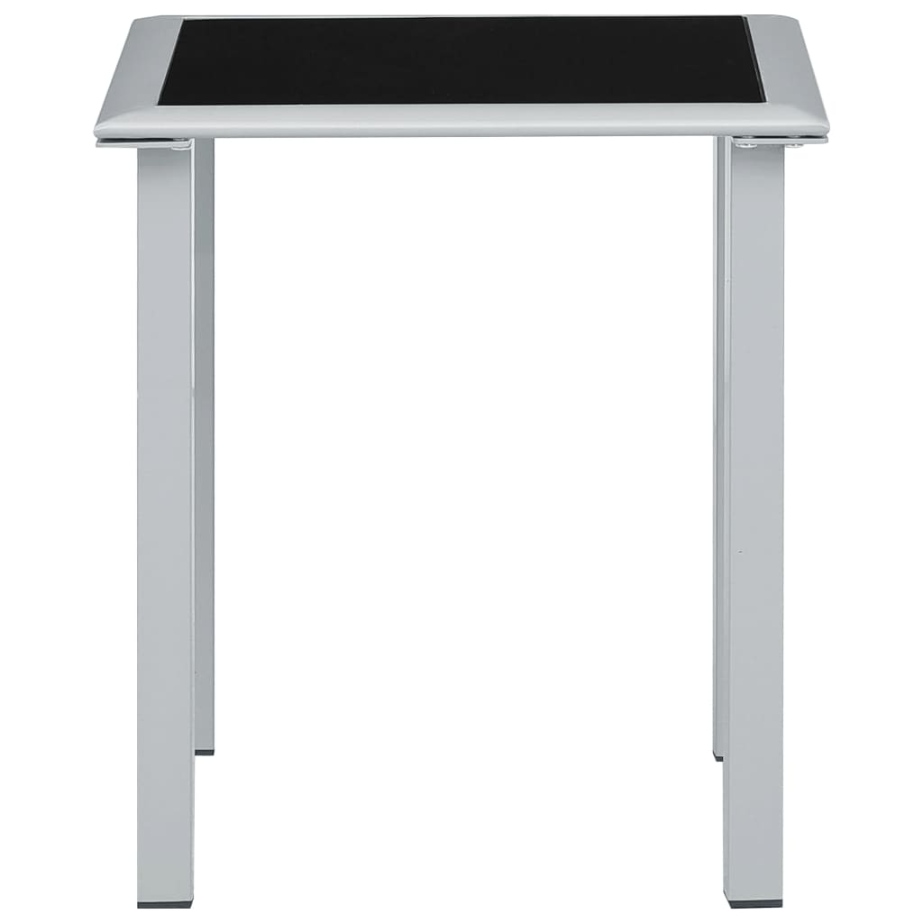 Solsängar 2 St Med Bord Aluminium Gräddvit