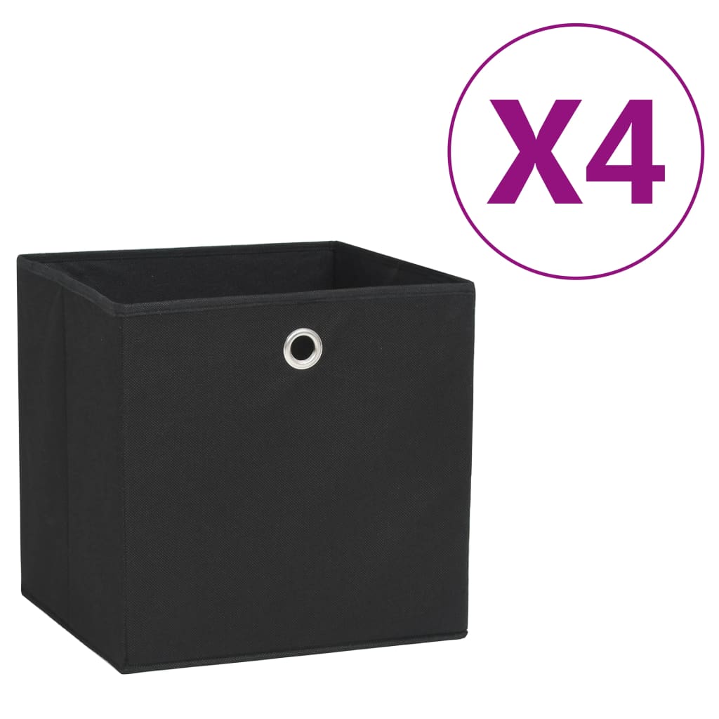 Förvaringslådor Med Lock 4 St 28X28X28 Cm Gul