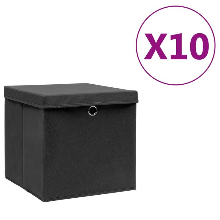 Förvaringslådor Med Lock 4 St 28X28X28 Cm Gul