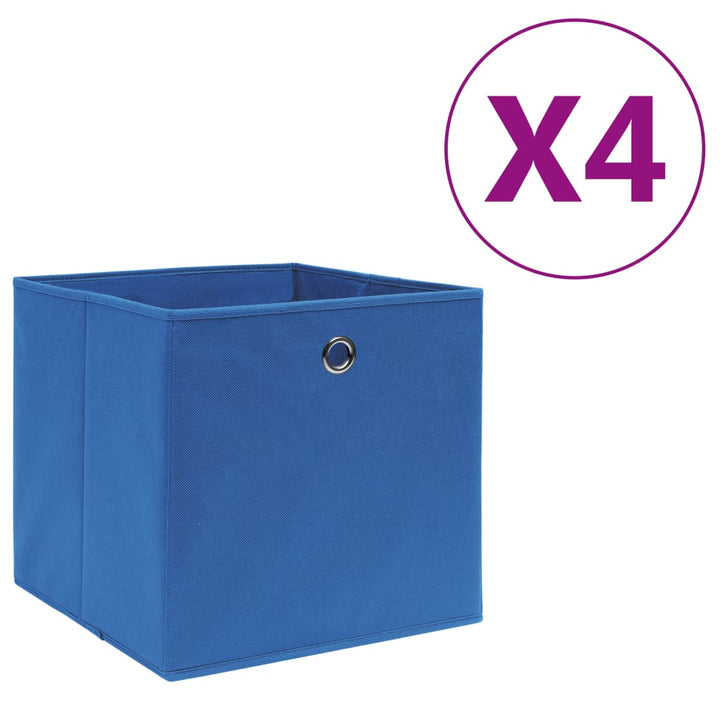 Förvaringslådor Med Lock 4 St 28X28X28 Cm Gul