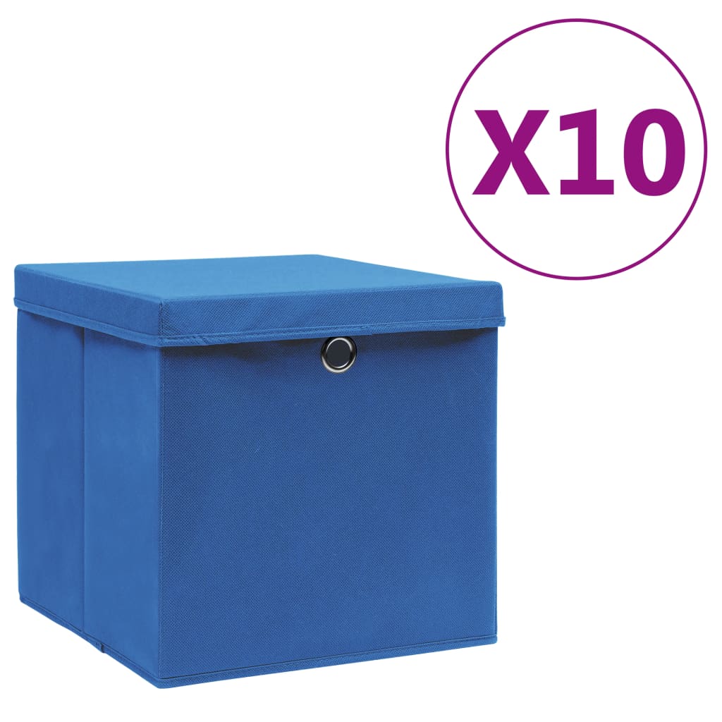 Förvaringslådor Med Lock 4 St 28X28X28 Cm Gul