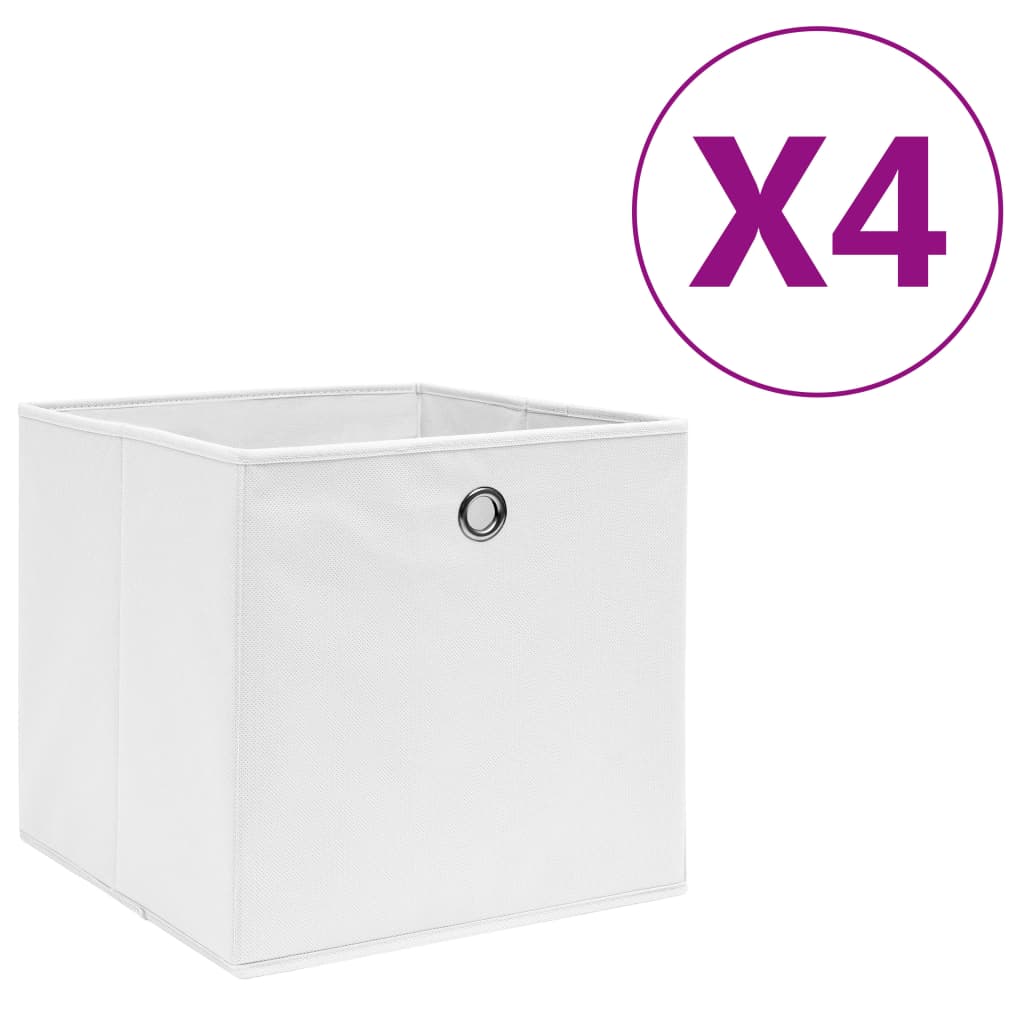 Förvaringslådor Med Lock 4 St 28X28X28 Cm Gul