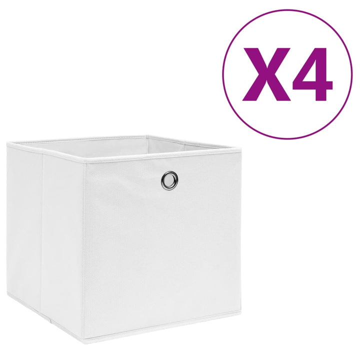 Förvaringslådor Med Lock 4 St 28X28X28 Cm Gul