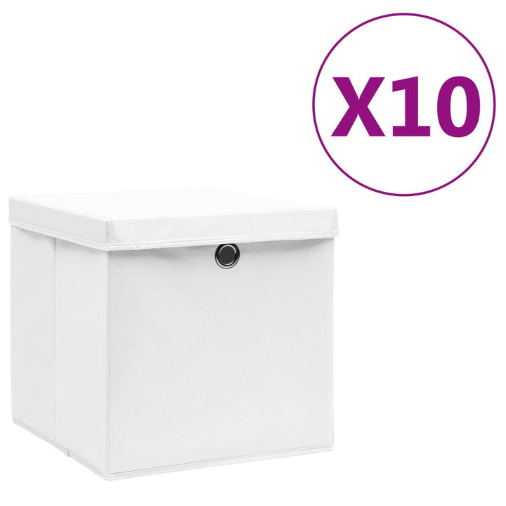 Förvaringslådor Med Lock 4 St 28X28X28 Cm Gul