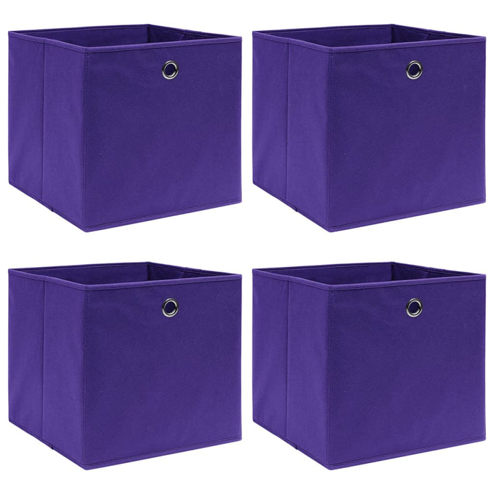 Förvaringslådor Med Lock 4 St 28X28X28 Cm Gul