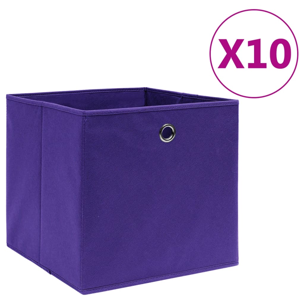 Förvaringslådor Med Lock 4 St 28X28X28 Cm Gul