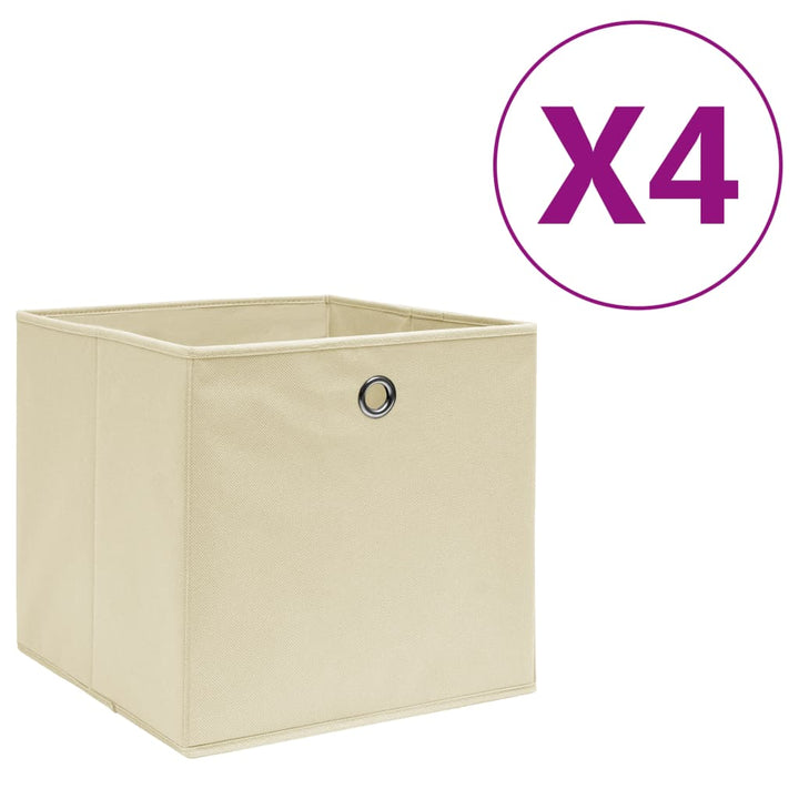 Förvaringslådor Med Lock 4 St 28X28X28 Cm Gul