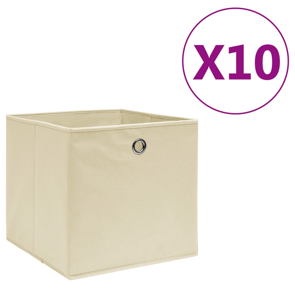 Förvaringslådor Med Lock 4 St 28X28X28 Cm Gul