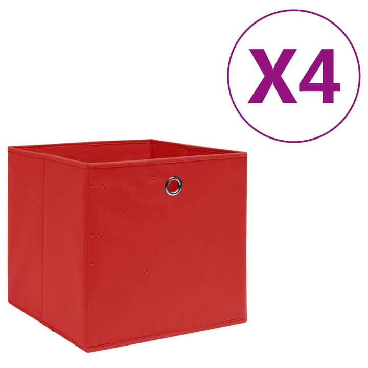 Förvaringslådor Med Lock 4 St 28X28X28 Cm Gul