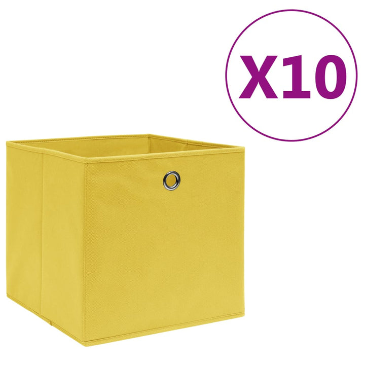 Förvaringslådor Med Lock 4 St 28X28X28 Cm Gul