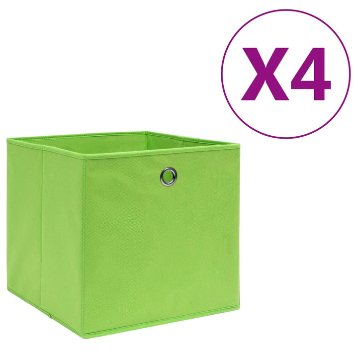 Förvaringslådor Med Lock 4 St 28X28X28 Cm Gul