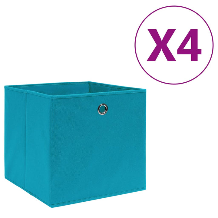 Förvaringslådor Med Lock 4 St 28X28X28 Cm Gul