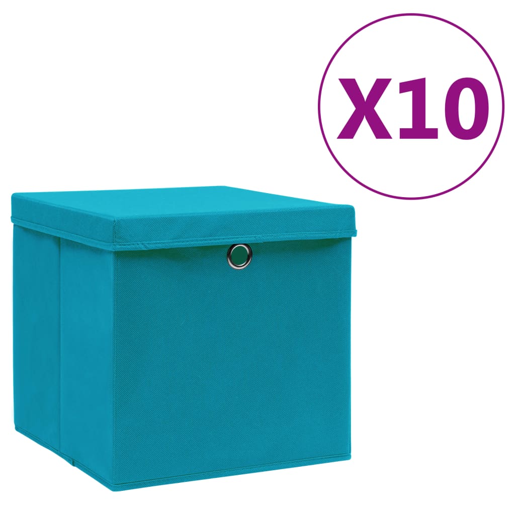 Förvaringslådor Med Lock 4 St 28X28X28 Cm Gul