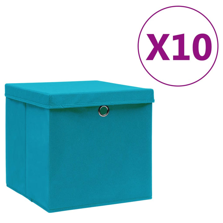 Förvaringslådor Med Lock 4 St 28X28X28 Cm Gul