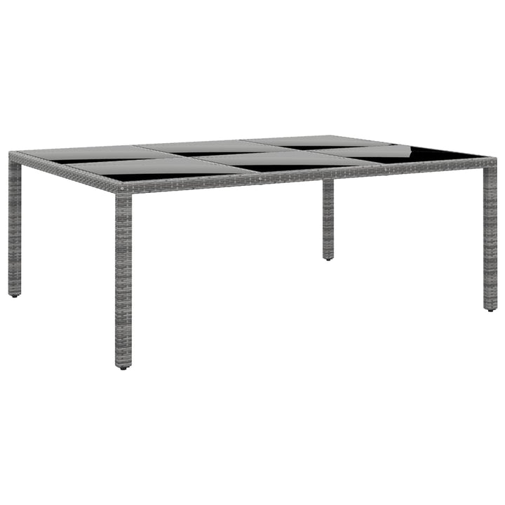 Utebord 200X150X75 Cm Härdat Glas Och Konstrotting