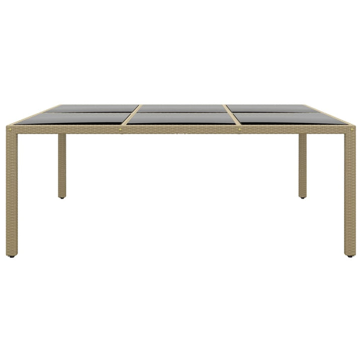 Utebord 200X150X75 Cm Härdat Glas Och Konstrotting