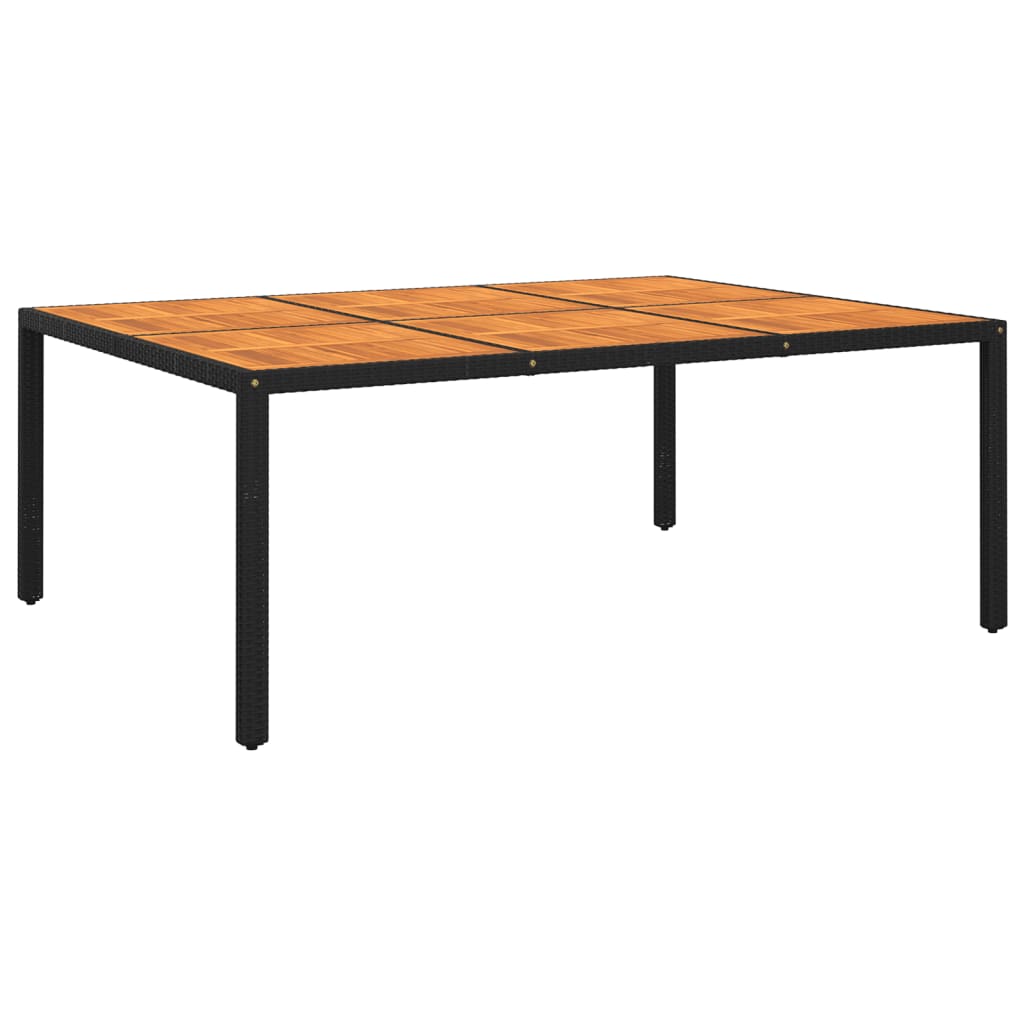 Trädgårdsbord 200X150X75 Cm Akaciaträ Och Konstrotting